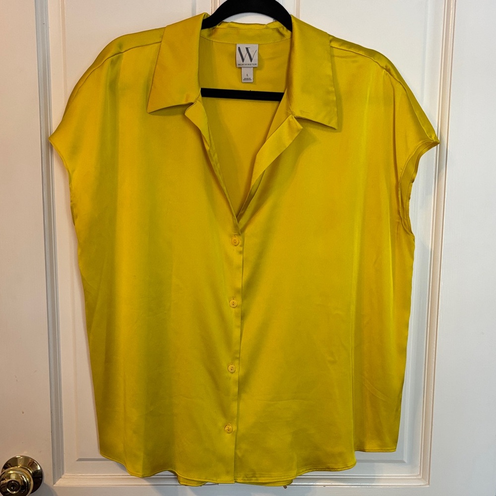 Worthington Vibrant Yellow Blouse